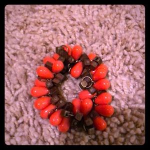 Brown and orange bracelet